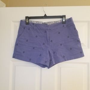 British Khaki blue shorts size 6 anchors